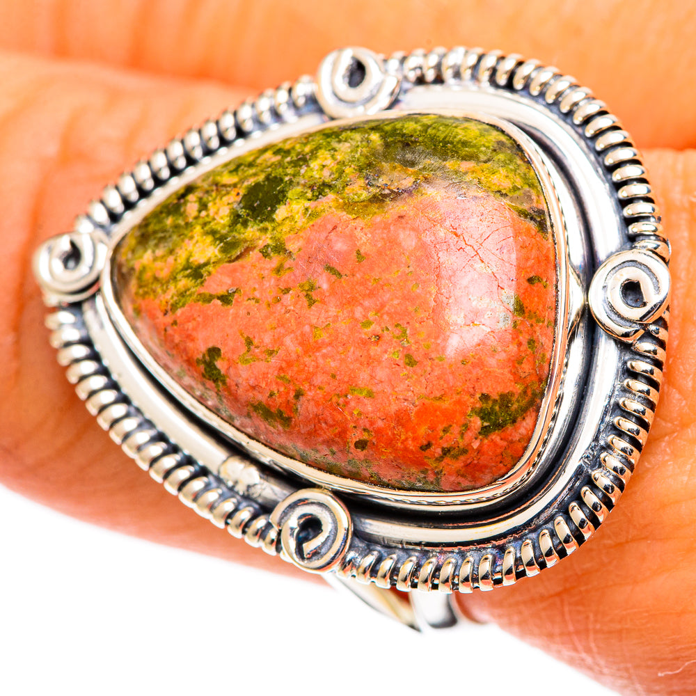 Unakite Rings handcrafted by Anasilvercos - RING107636