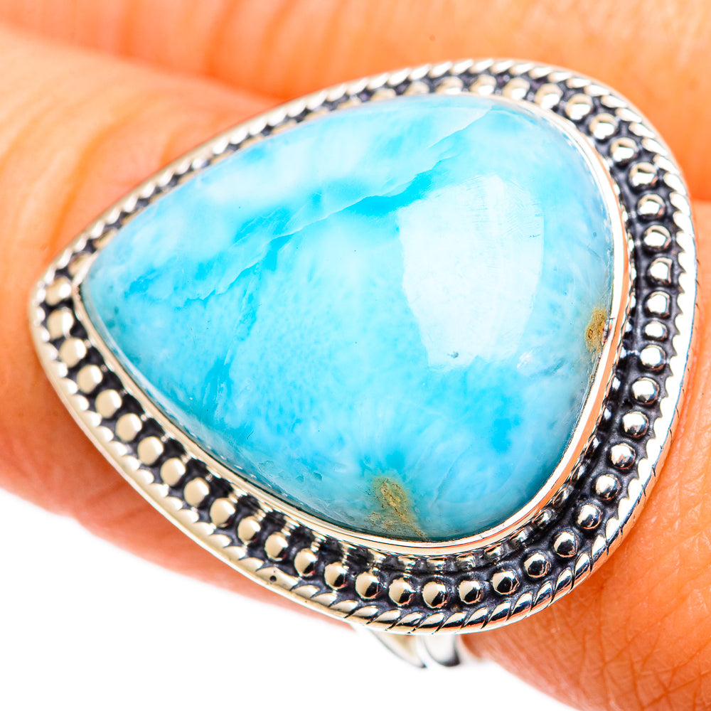 Larimar Rings handcrafted by Anasilvercos - RING107644