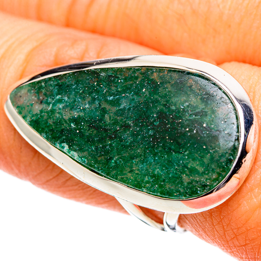 Green Aventurine Rings handcrafted by Anasilvercos - RING107653