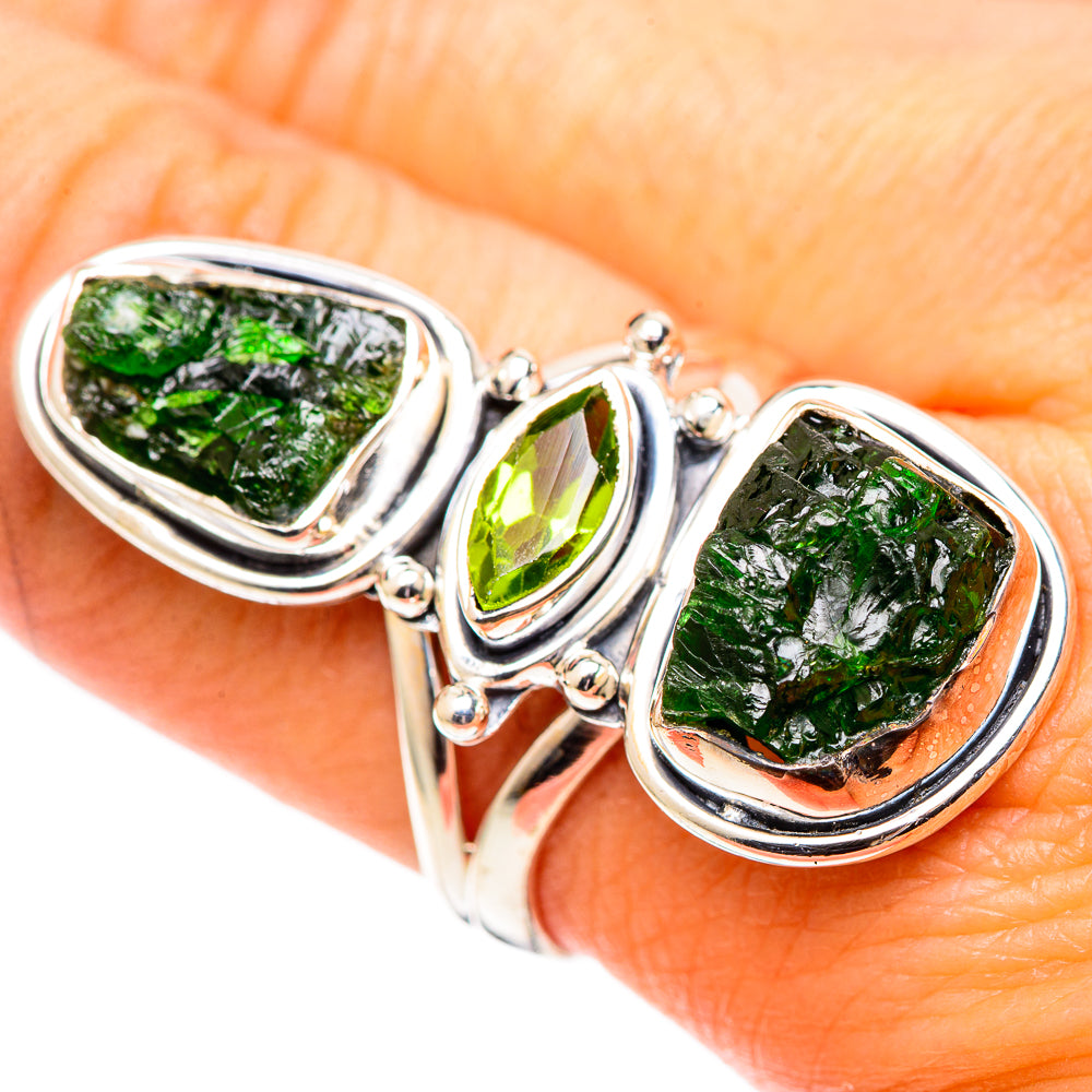 Chrome Diopside Rings handcrafted by Anasilvercos - RING107654