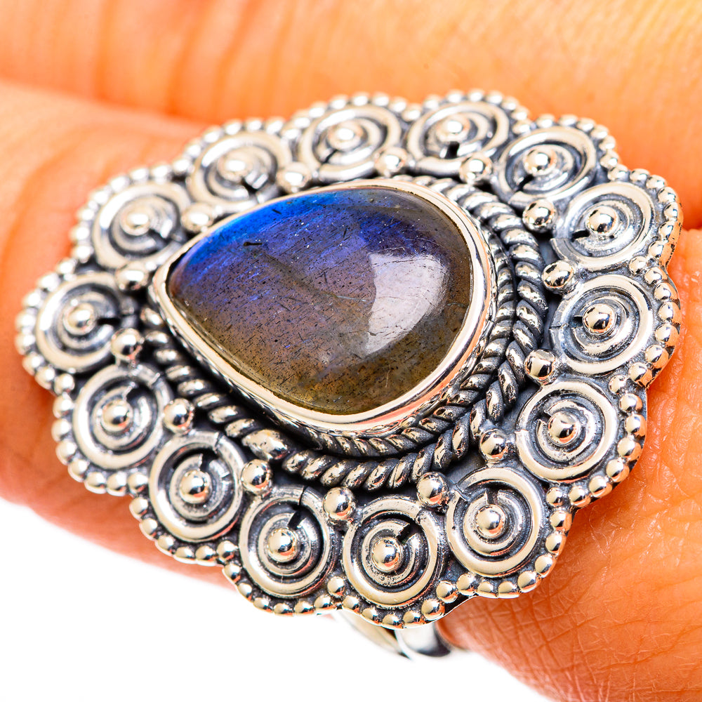 Labradorite Rings handcrafted by Anasilvercos - RING107683