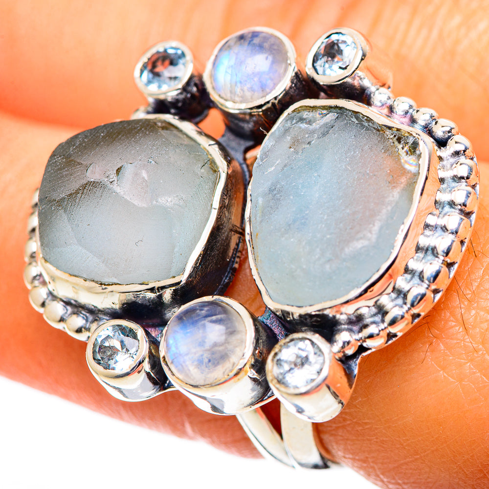 Aquamarine Rings handcrafted by Anasilvercos - RING107684