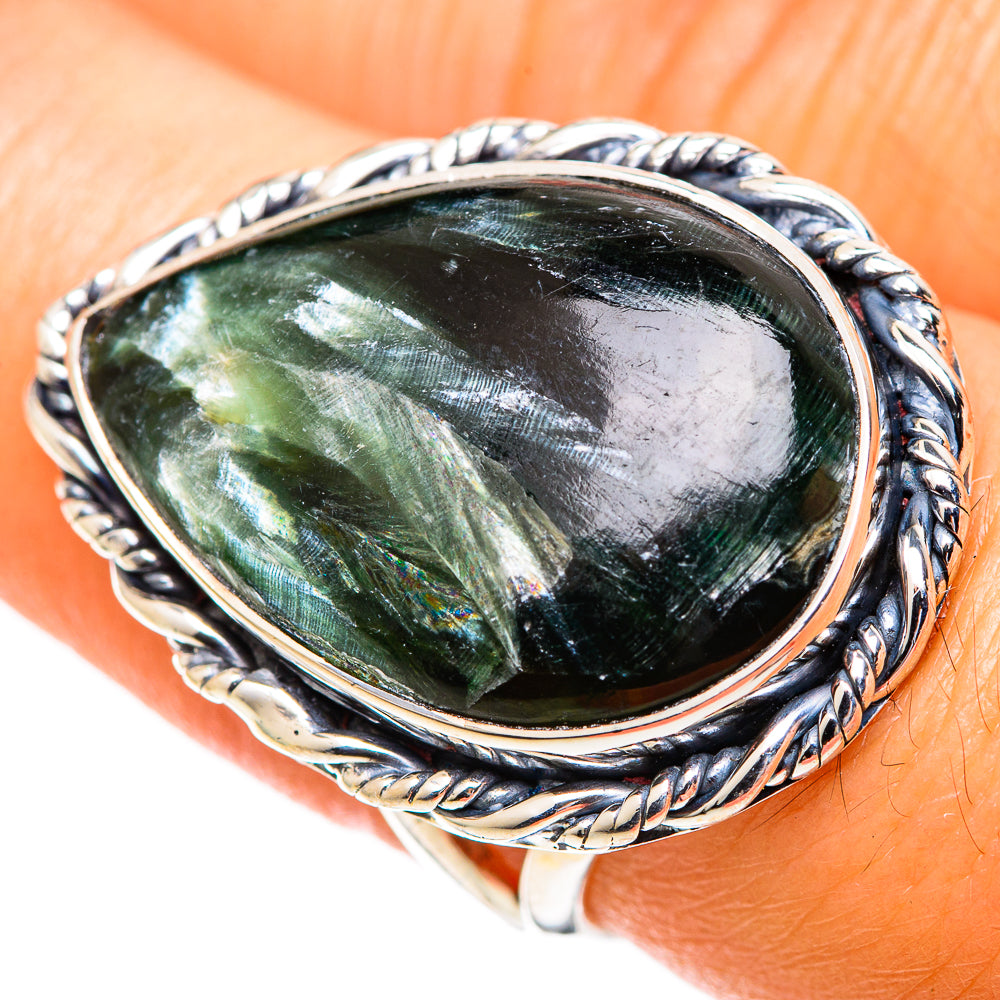 Seraphinite Rings handcrafted by Anasilvercos - RING107695