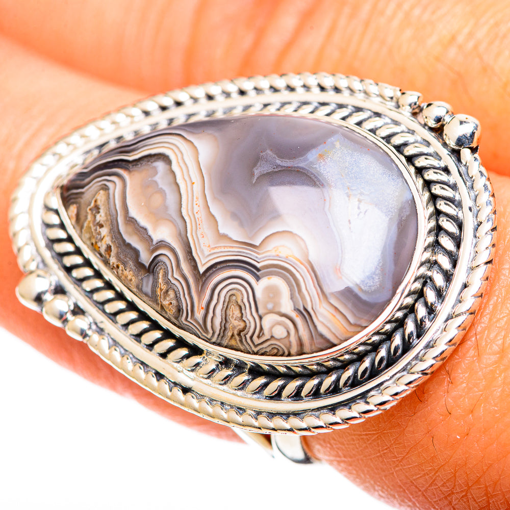 Laguna Lace Agate Rings handcrafted by Anasilvercos - RING107704