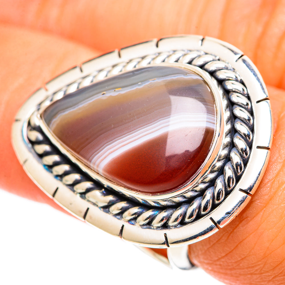 Botswana Agate Rings handcrafted by Anasilvercos - RING107709