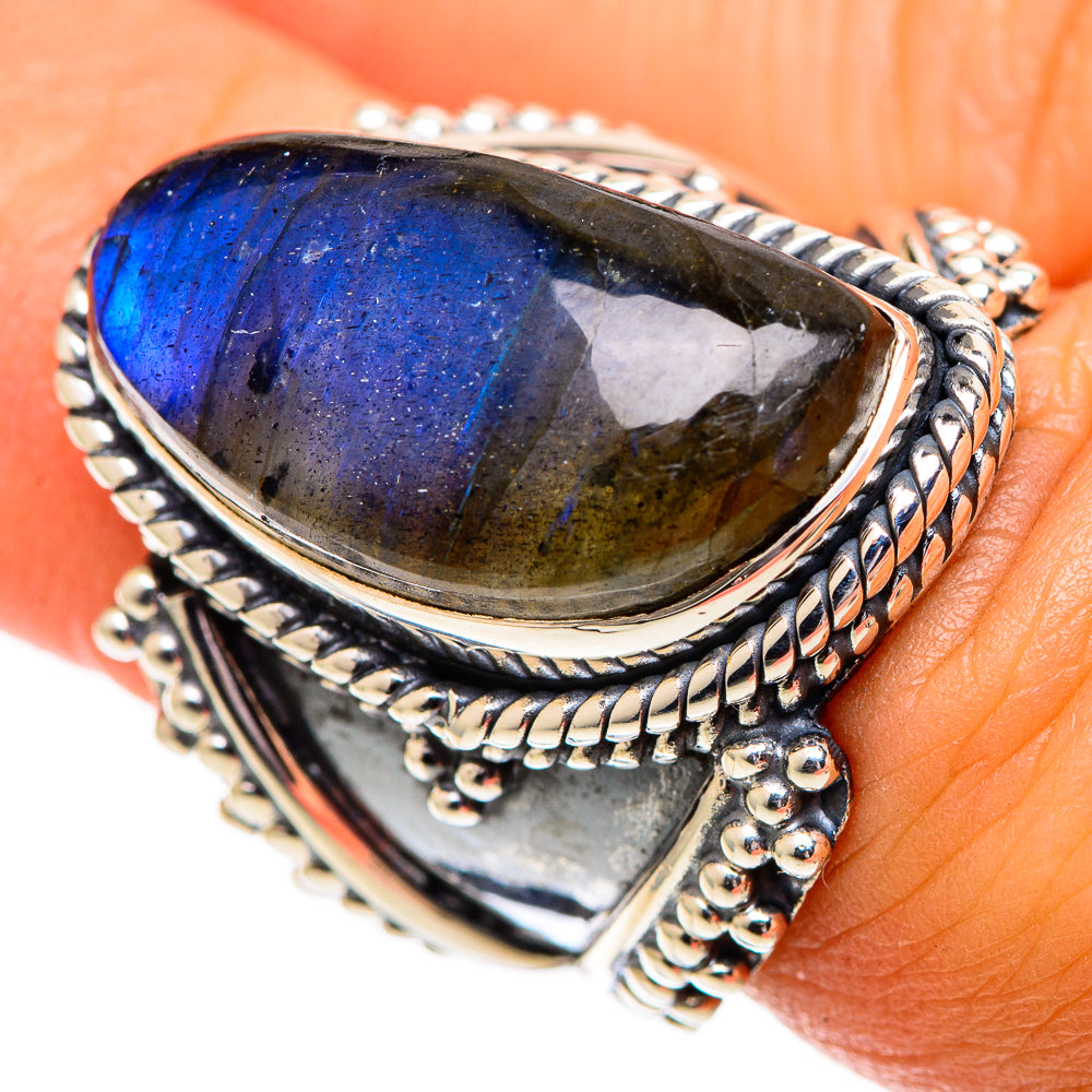 Labradorite Rings handcrafted by Anasilvercos - RING107724
