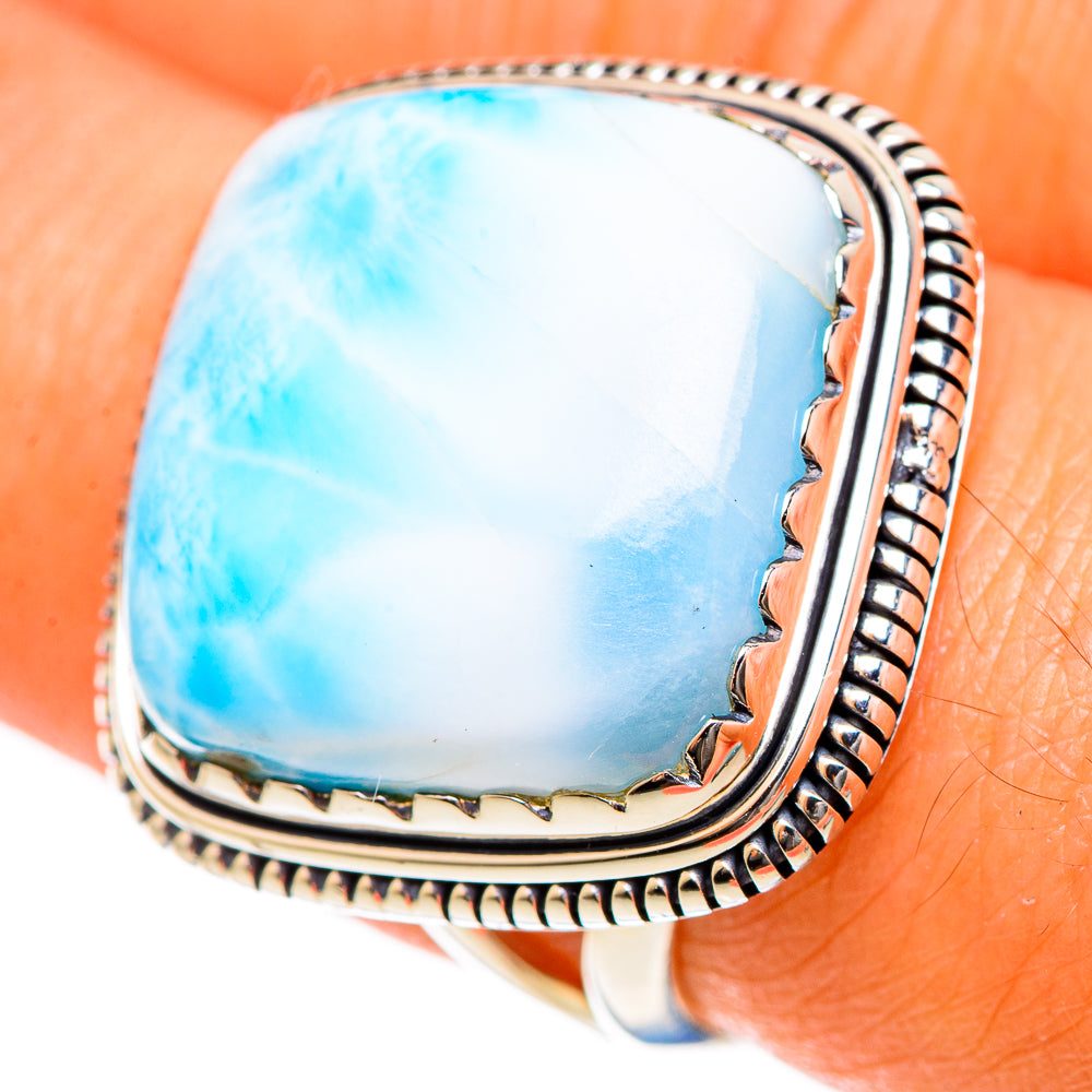 Larimar Rings handcrafted by Anasilvercos - RING107731