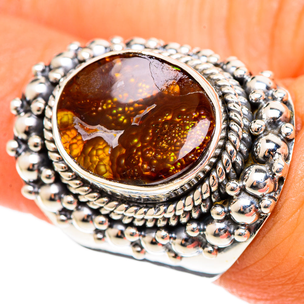 Mexican Fire Agate Rings handcrafted by Anasilvercos - RING107743