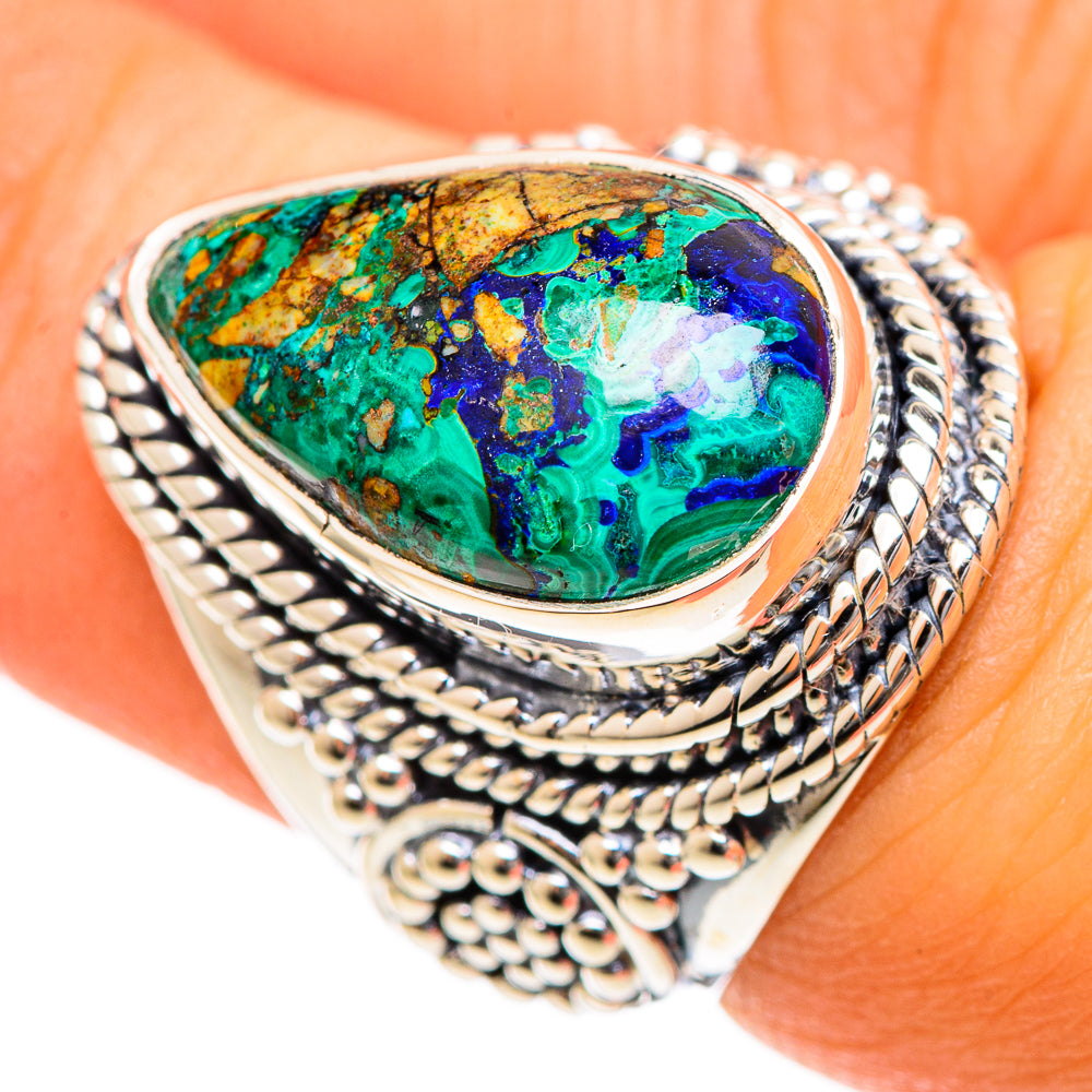 Chrysocolla Rings handcrafted by Anasilvercos - RING107758
