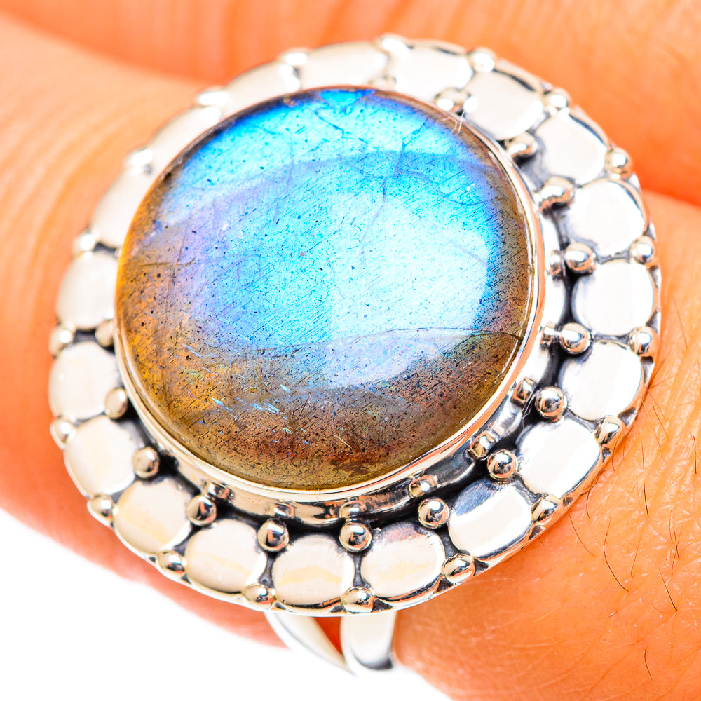 Labradorite Rings handcrafted by Anasilvercos - RING107765