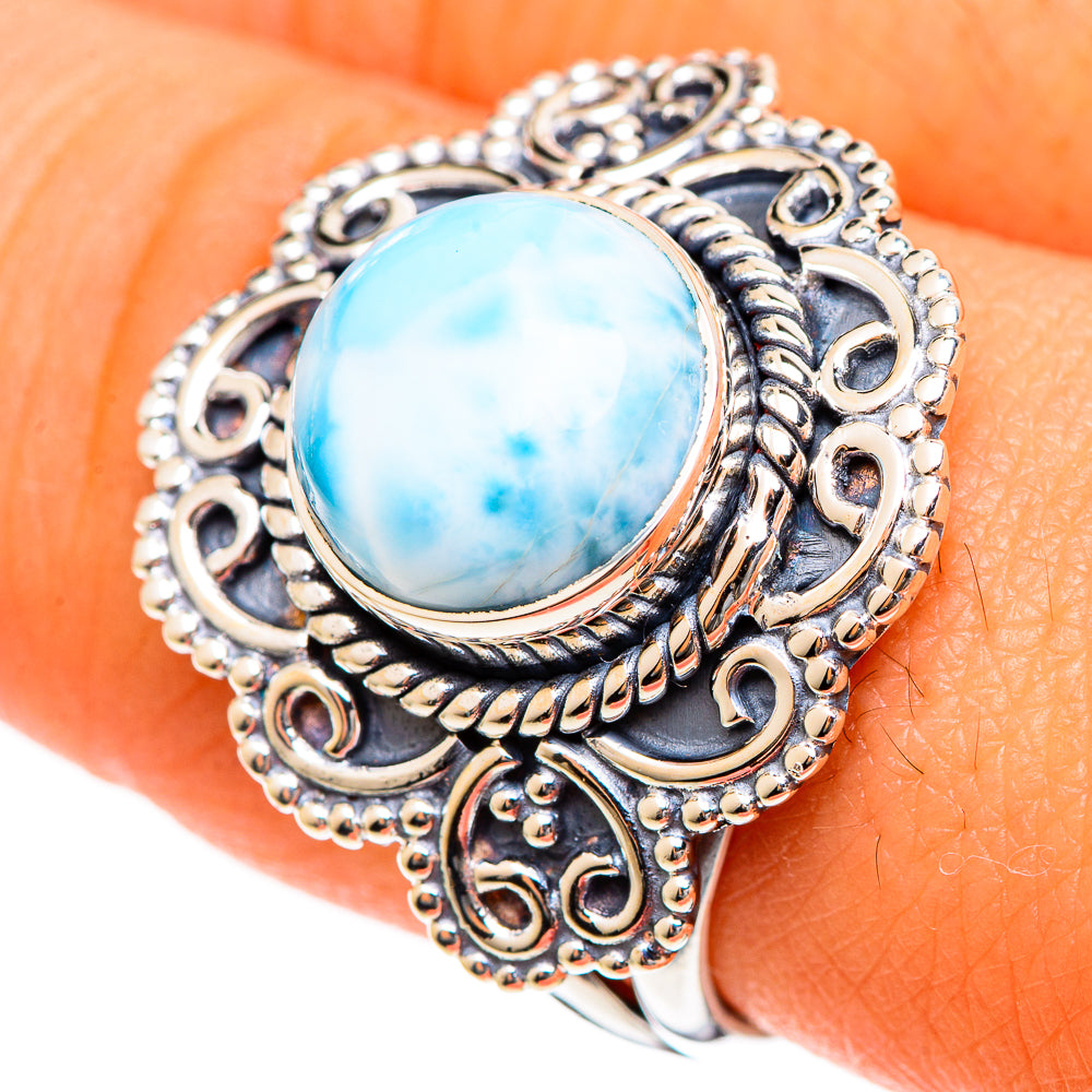 Larimar Rings handcrafted by Anasilvercos - RING107769