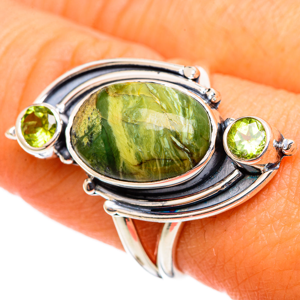 Rainforest Jasper Rings handcrafted by Anasilvercos - RING107774
