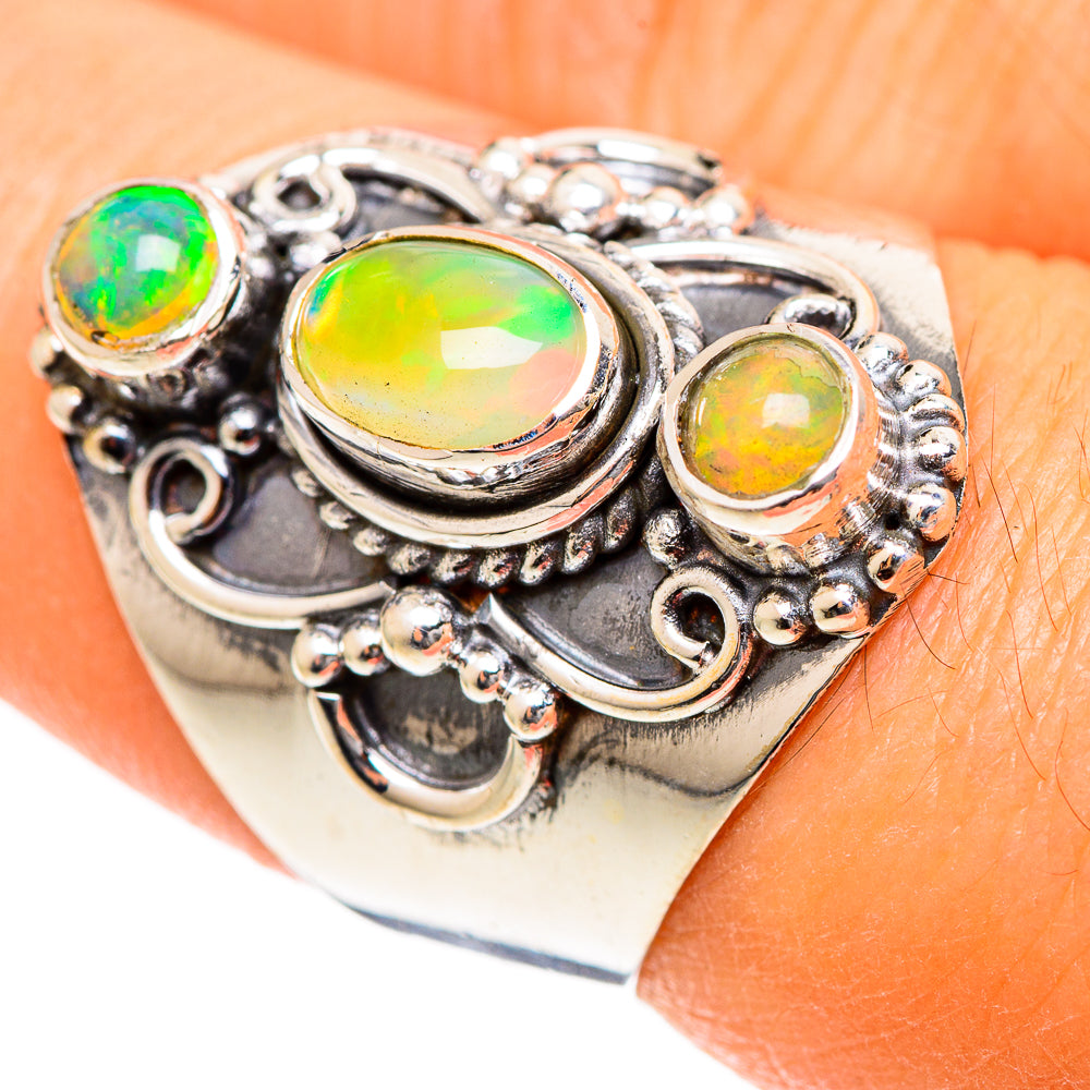 Ethiopian Opal Rings handcrafted by Anasilvercos - RING107797