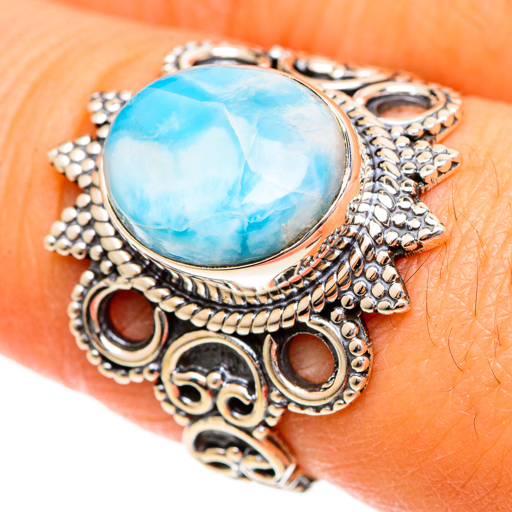 Larimar Rings handcrafted by Anasilvercos - RING107804