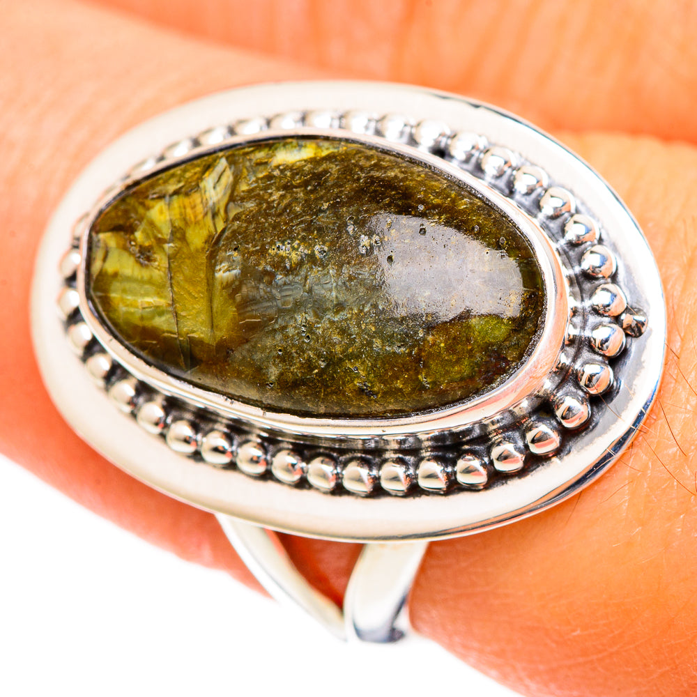 Seraphinite Rings handcrafted by Anasilvercos - RING107808