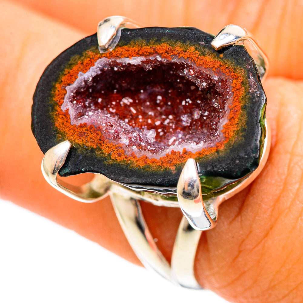Coconut Geode Druzy Rings handcrafted by Anasilvercos - RING107816