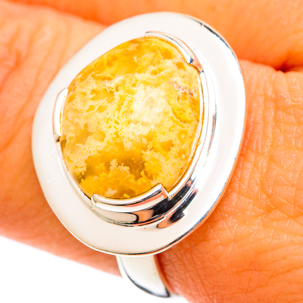 Plume Agate Rings handcrafted by Anasilvercos - RING107817