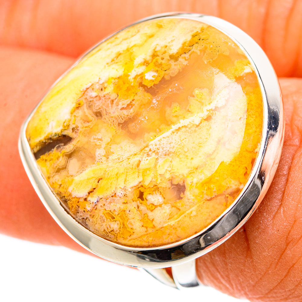 Plume Agate Rings handcrafted by Anasilvercos - RING107818