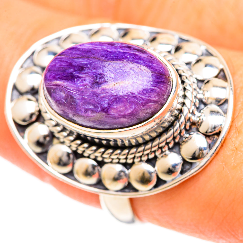 Charoite Rings handcrafted by Anasilvercos - RING107819