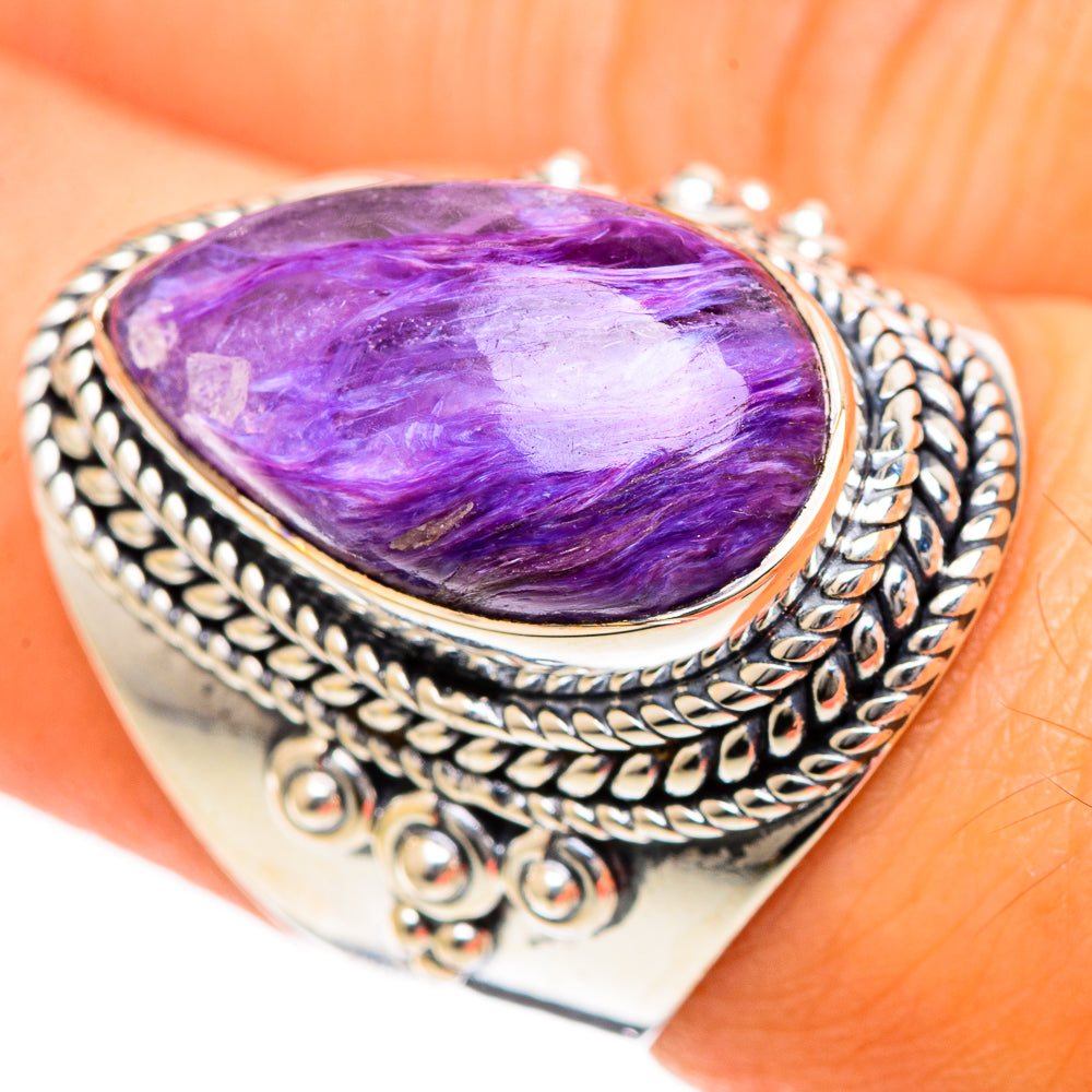 Charoite Rings handcrafted by Anasilvercos - RING107820