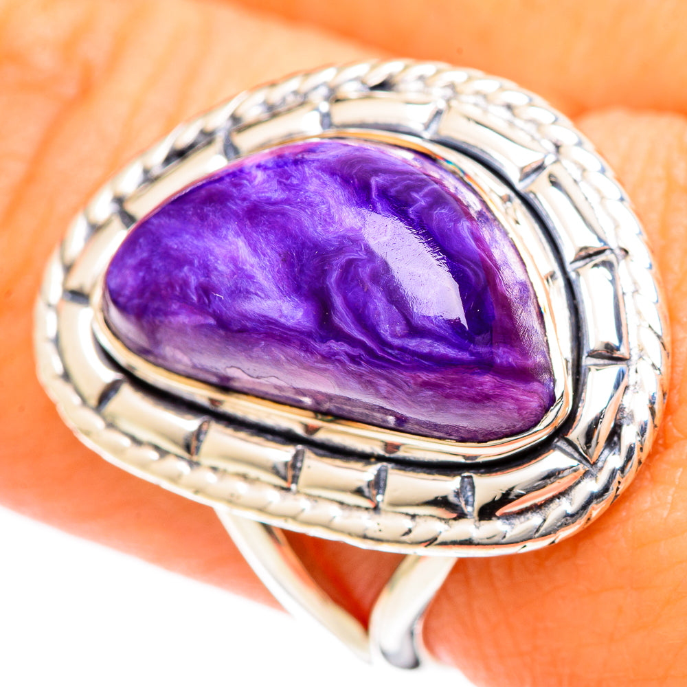 Charoite Rings handcrafted by Anasilvercos - RING107823