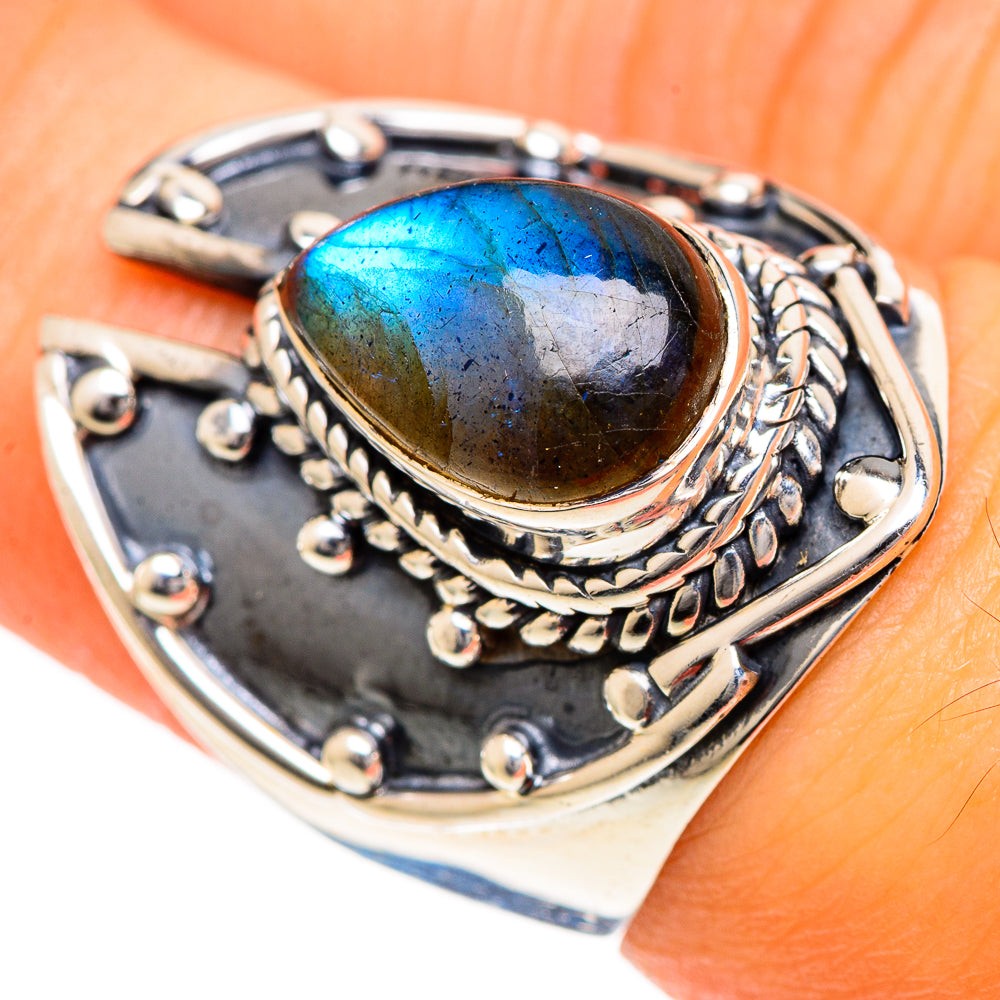 Labradorite Rings handcrafted by Anasilvercos - RING107833