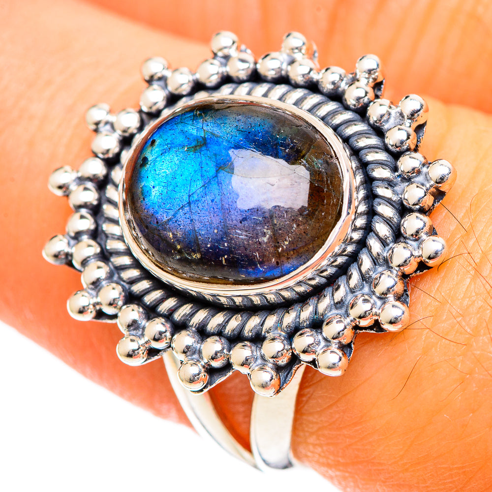 Labradorite Rings handcrafted by Anasilvercos - RING107835