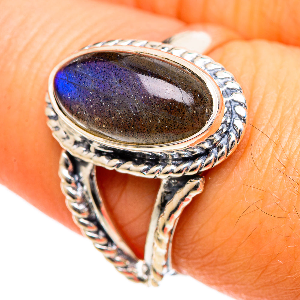 Labradorite Rings handcrafted by Anasilvercos - RING107837