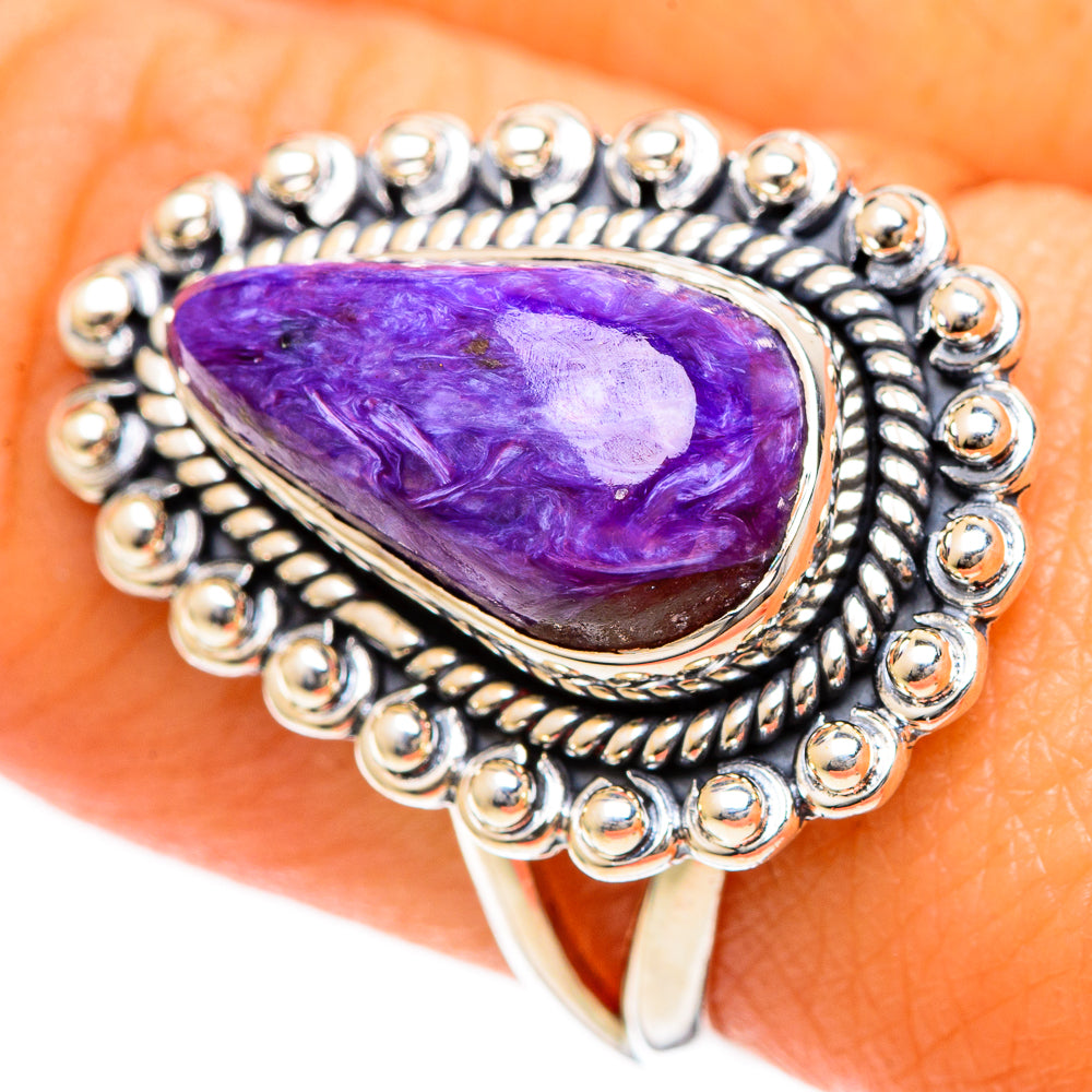 Charoite Rings handcrafted by Anasilvercos - RING107851