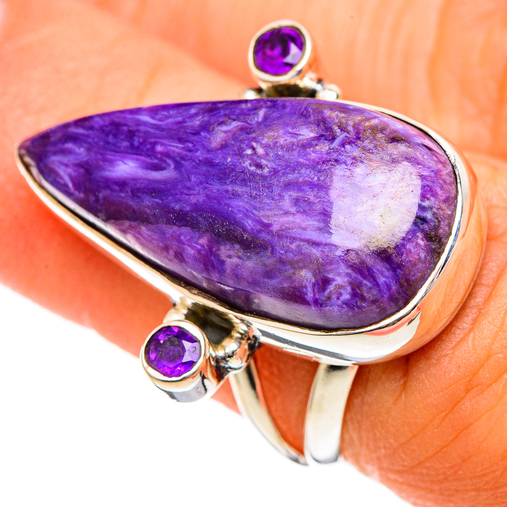 Charoite Rings handcrafted by Anasilvercos - RING107853
