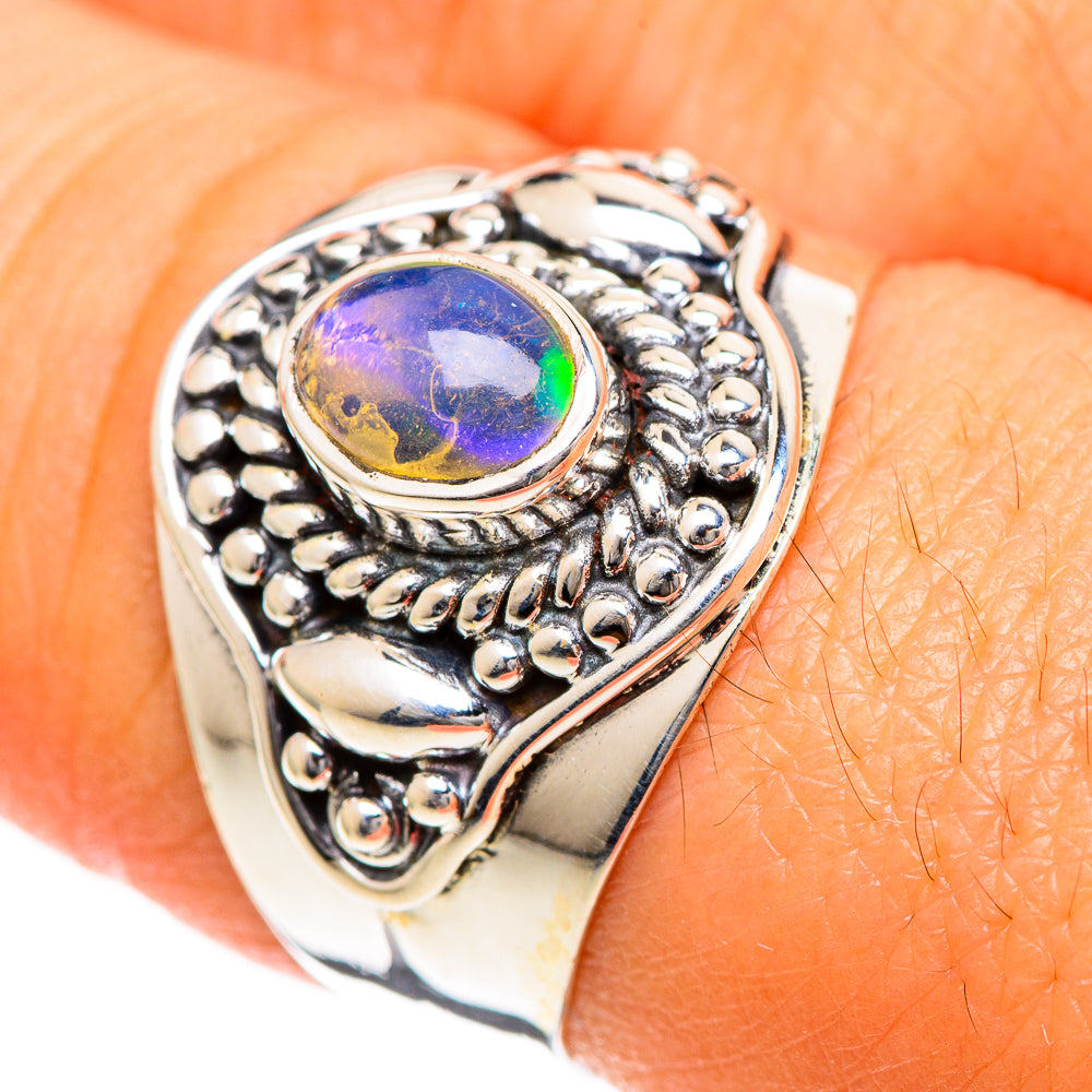Ethiopian Opal Rings handcrafted by Anasilvercos - RING107862