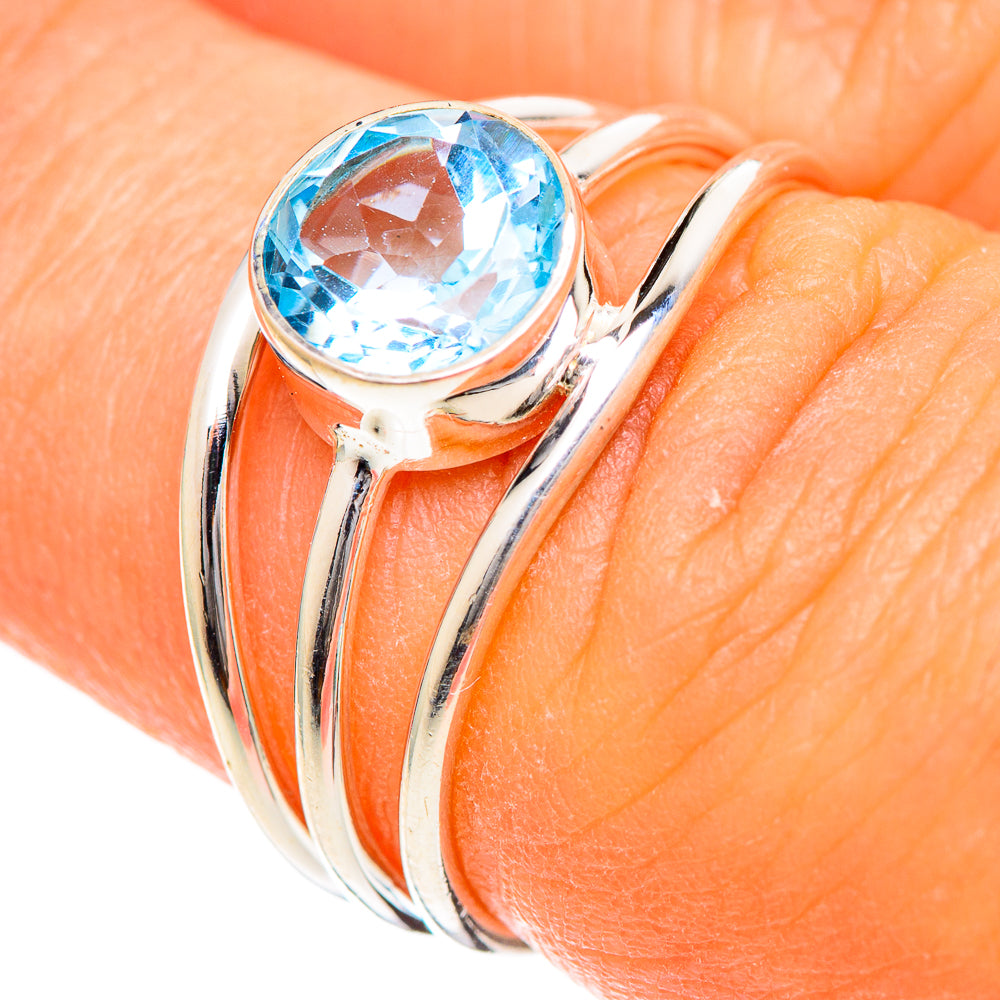 Blue Topaz Rings handcrafted by Anasilvercos - RING107871