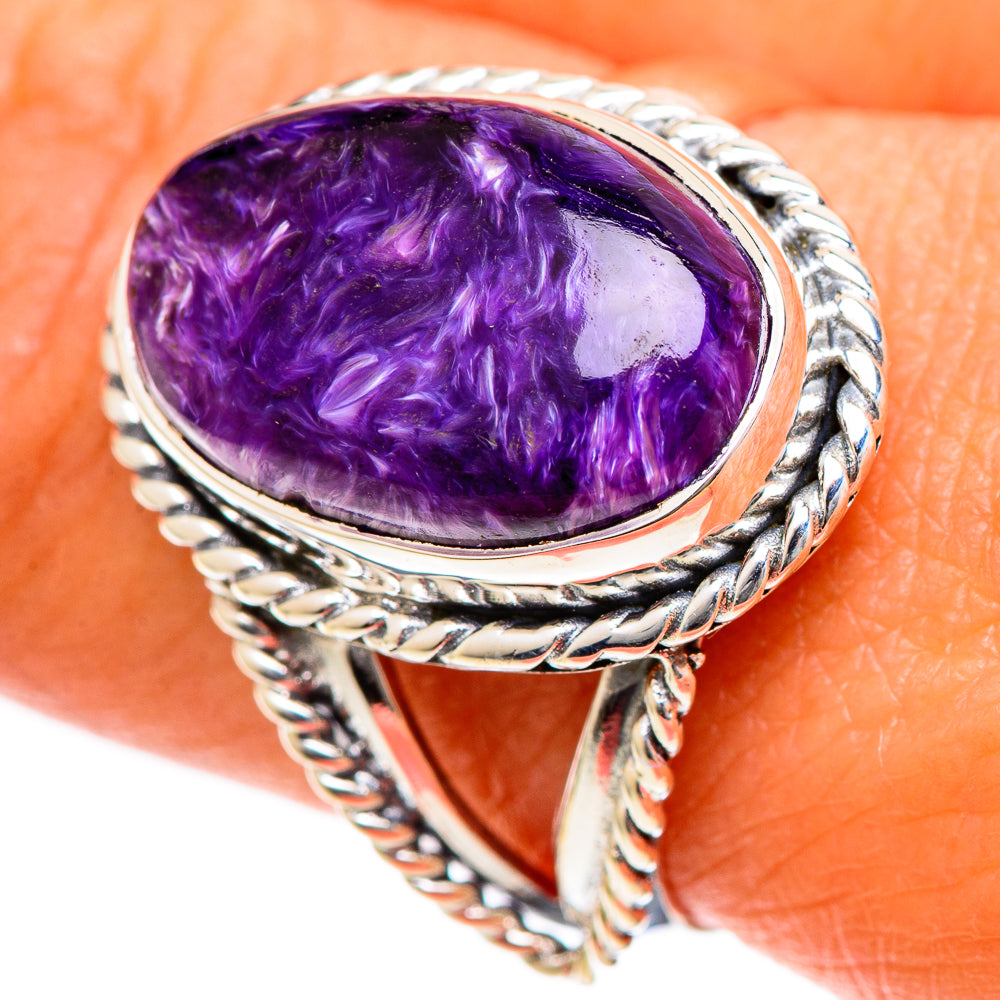 Charoite Rings handcrafted by Anasilvercos - RING107884