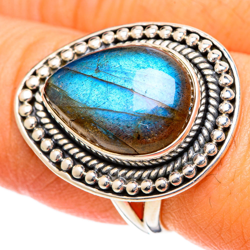 Labradorite Rings handcrafted by Anasilvercos - RING107900