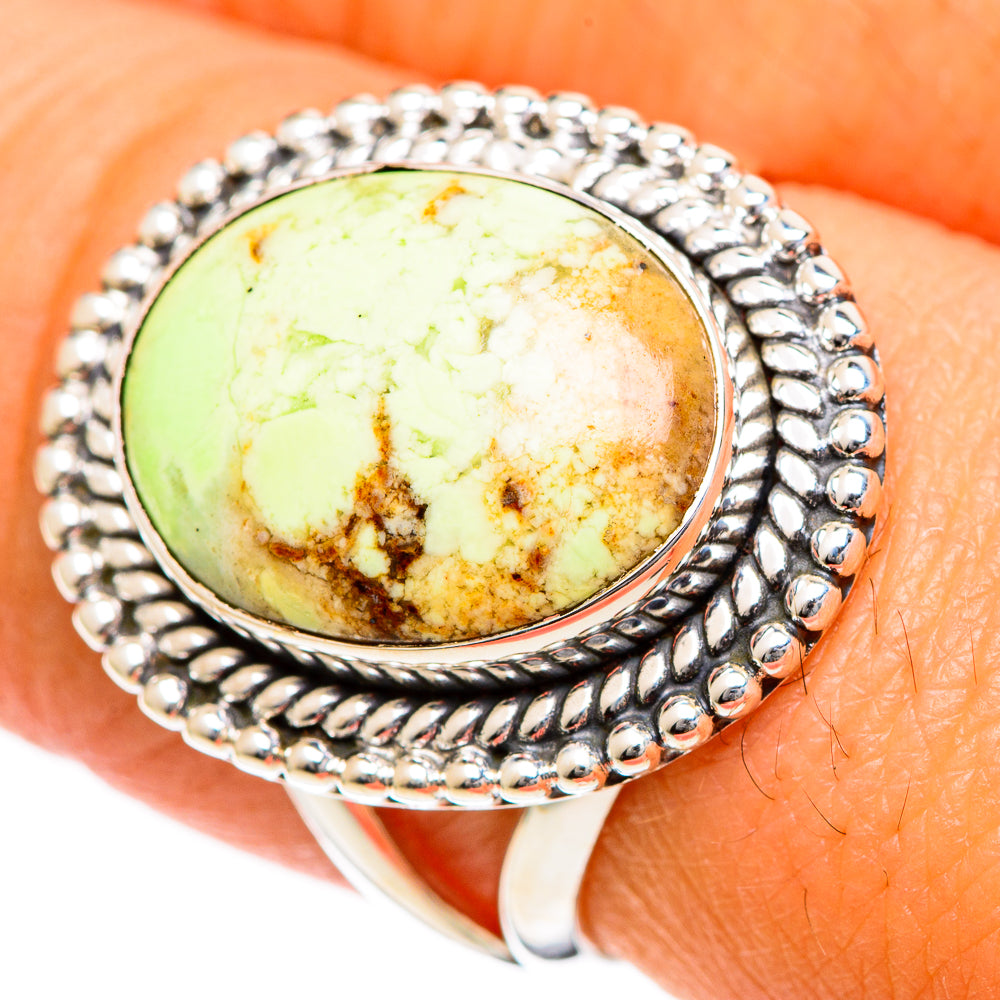 Lemon Chrysoprase Rings handcrafted by Anasilvercos - RING107906
