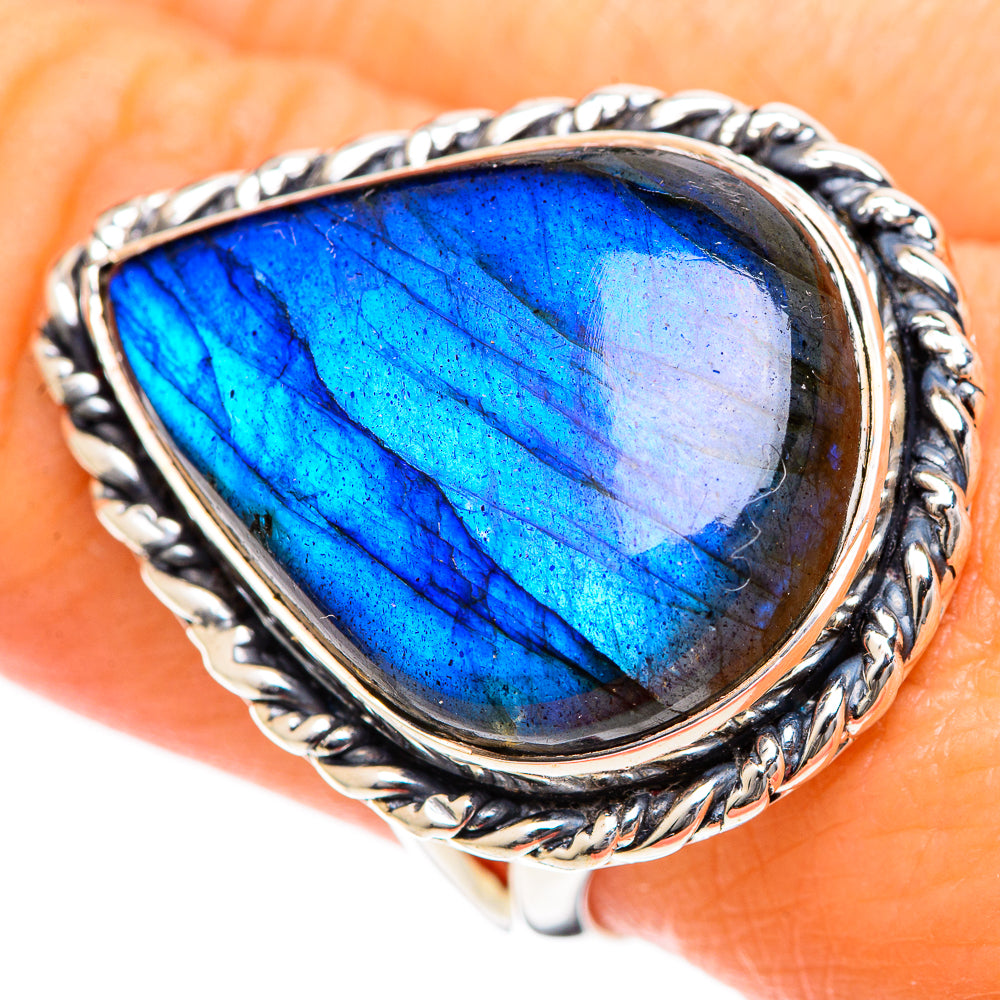 Labradorite Rings handcrafted by Anasilvercos - RING107927