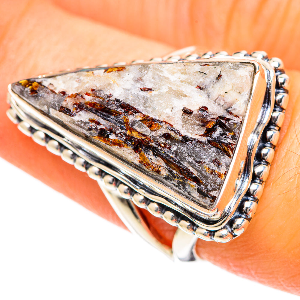 Astrophyllite Rings handcrafted by Anasilvercos - RING107949