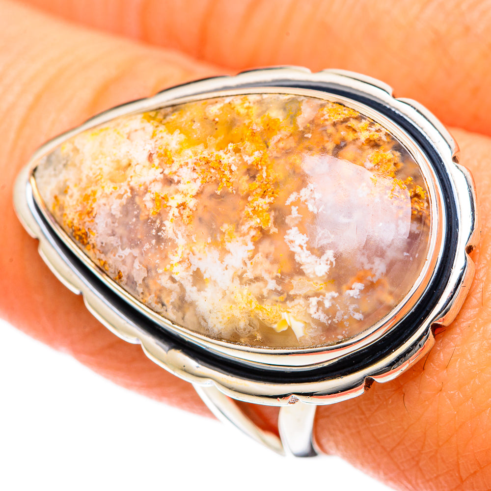 Plume Agate Rings handcrafted by Anasilvercos - RING107994