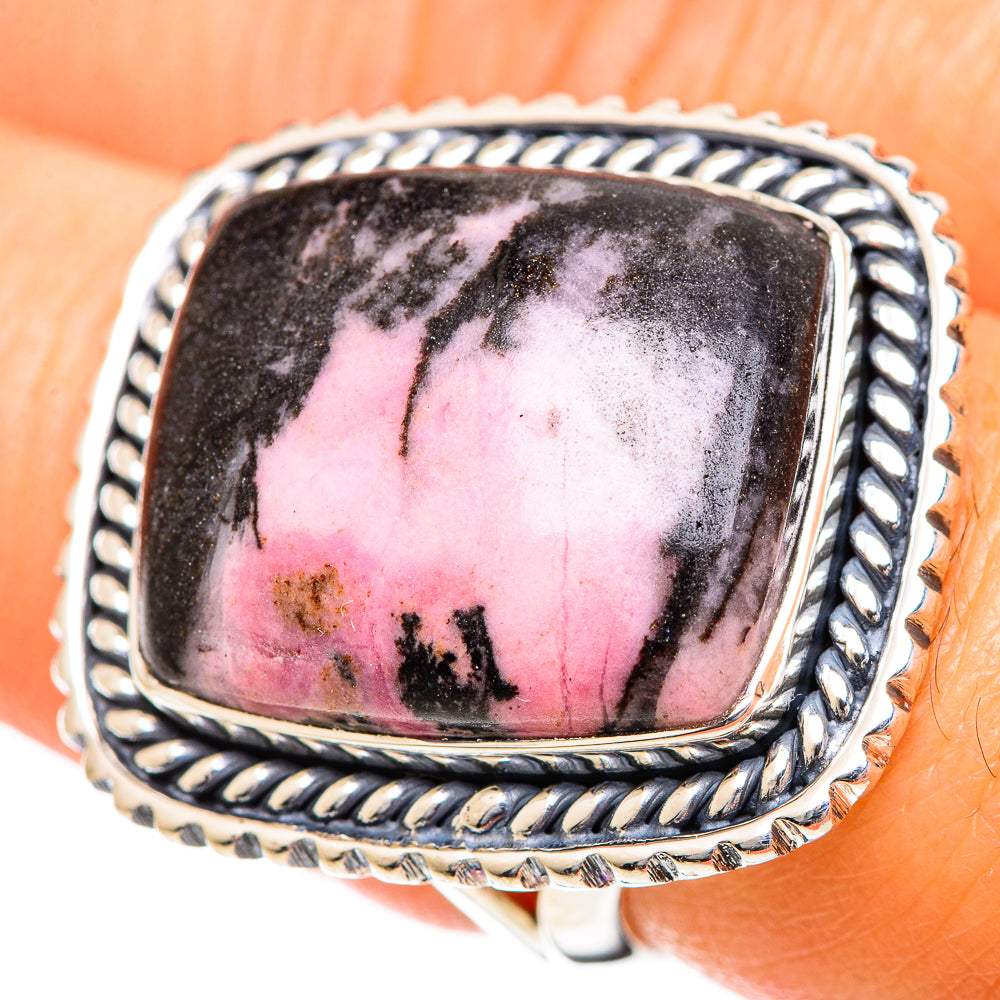 Rhodonite Rings handcrafted by Anasilvercos - RING107995