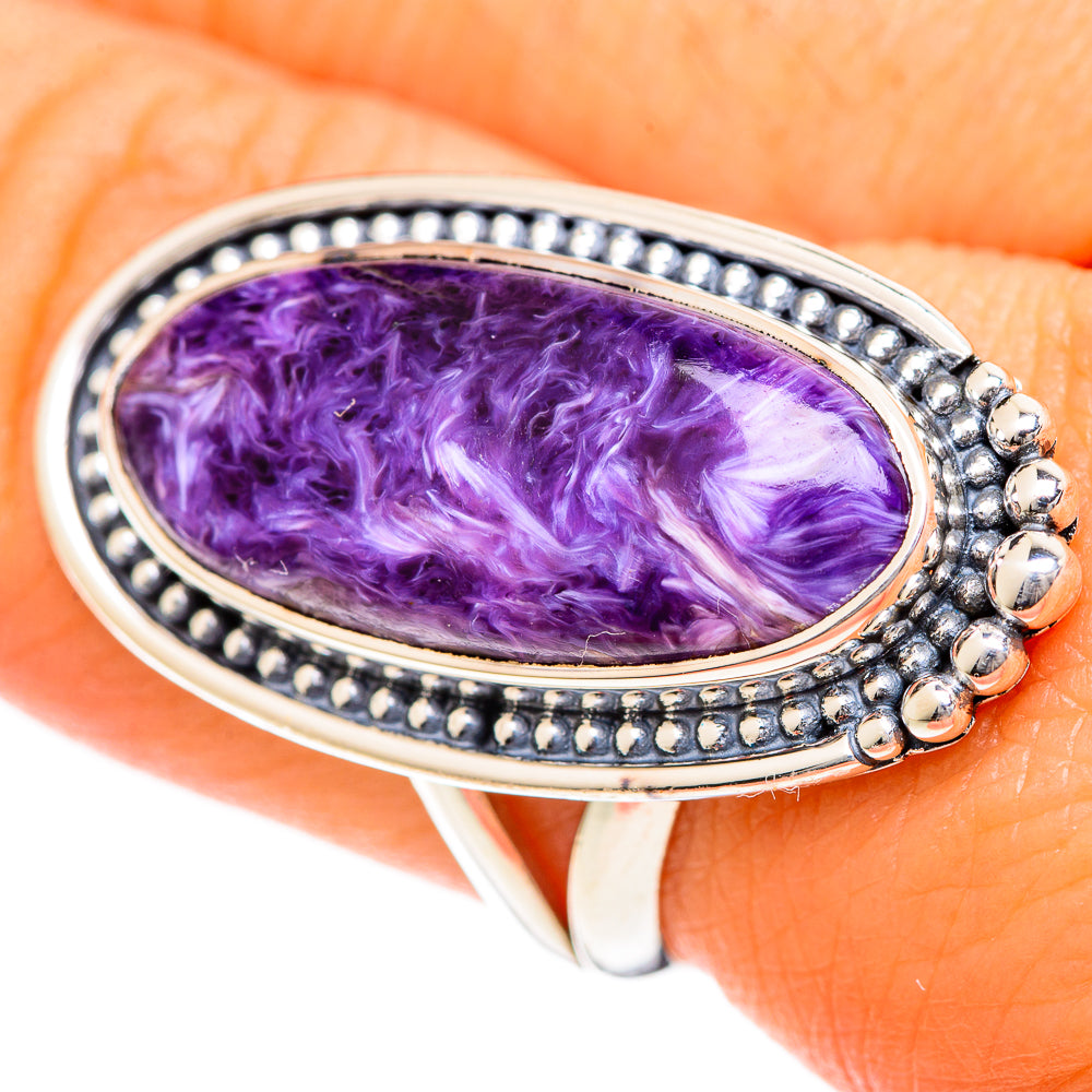 Charoite Rings handcrafted by Anasilvercos - RING107998