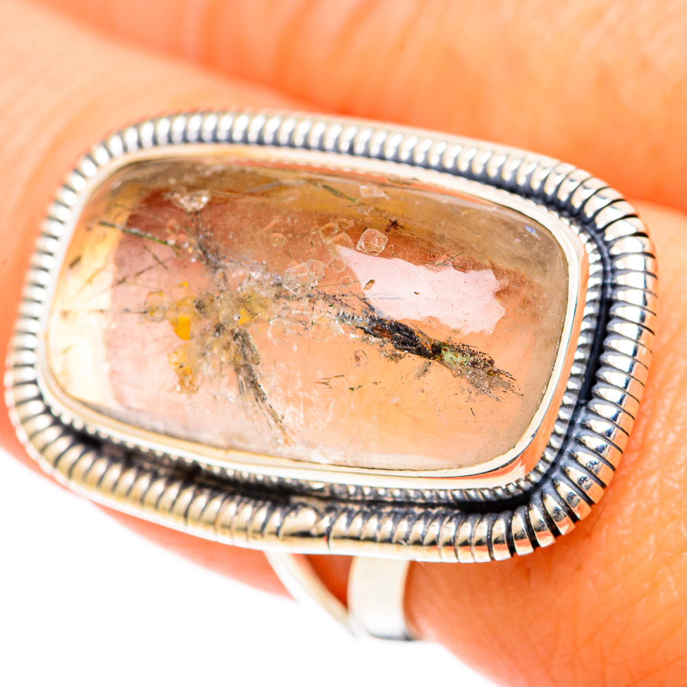 Tourmalinated Quartz Rings handcrafted by Anasilvercos - RING108003