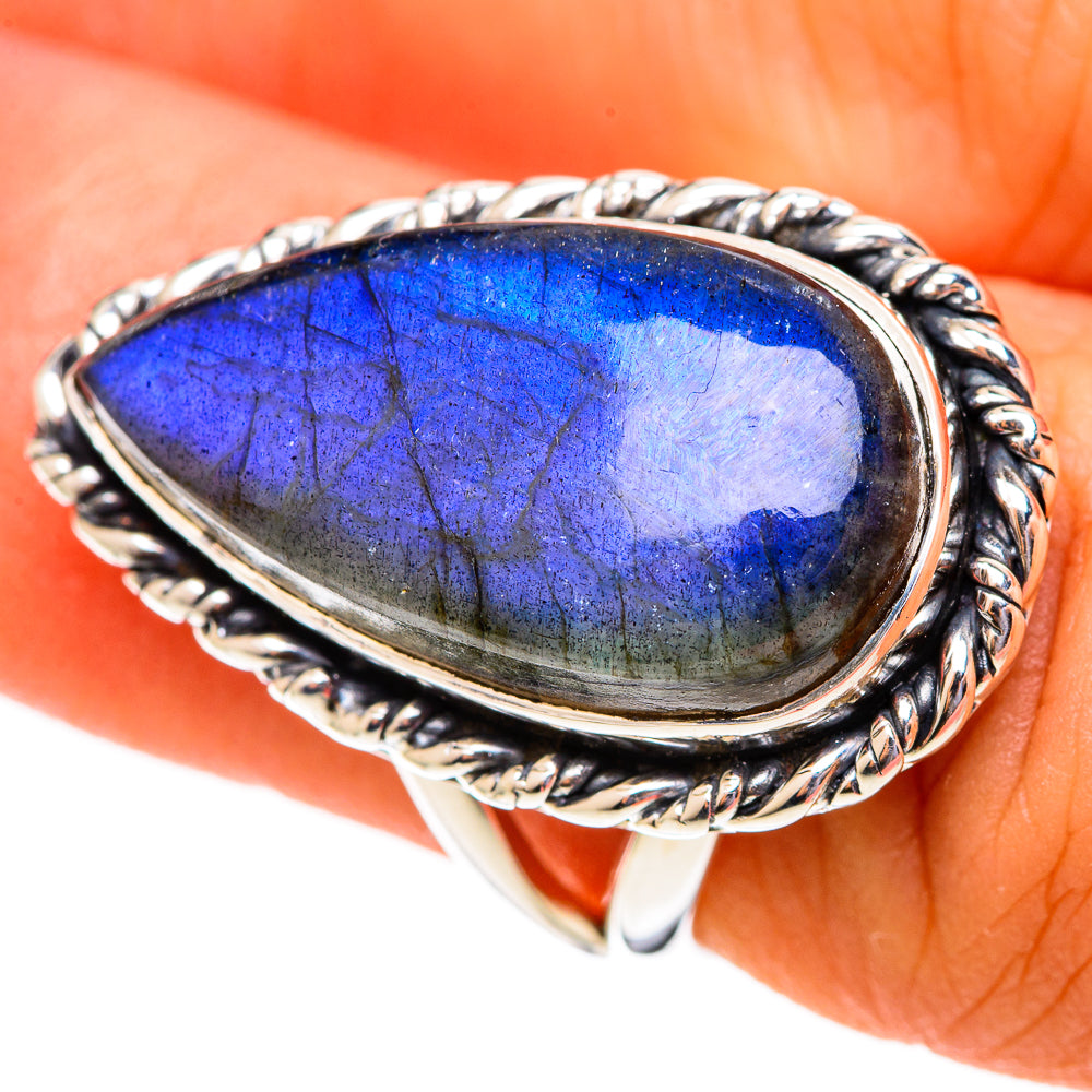 Labradorite Rings handcrafted by Anasilvercos - RING108028