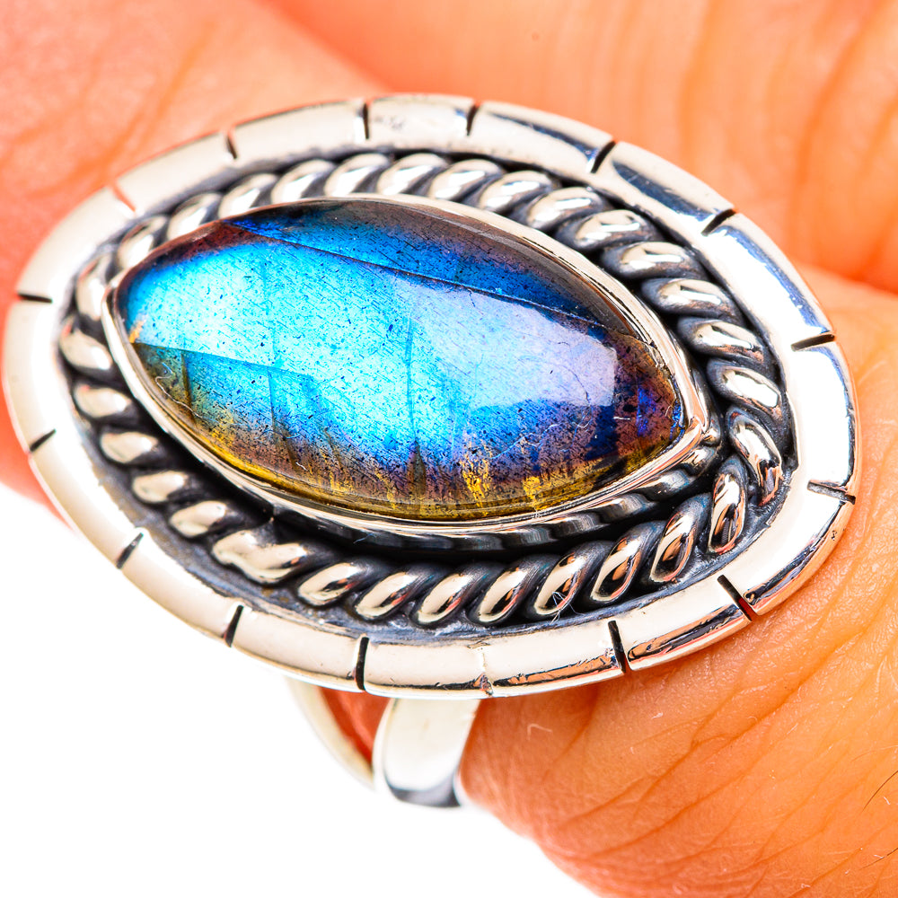 Labradorite Rings handcrafted by Anasilvercos - RING108030