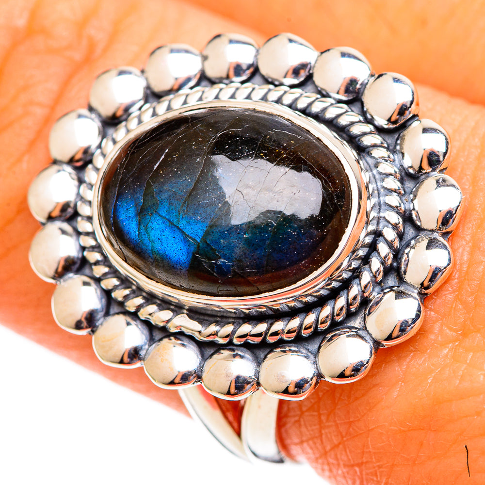 Labradorite Rings handcrafted by Anasilvercos - RING108032