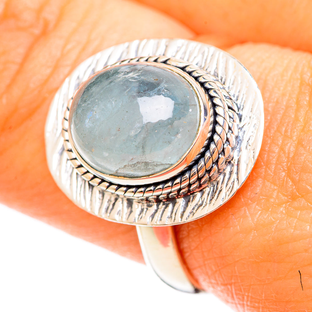 Aquamarine Rings handcrafted by Anasilvercos - RING108033