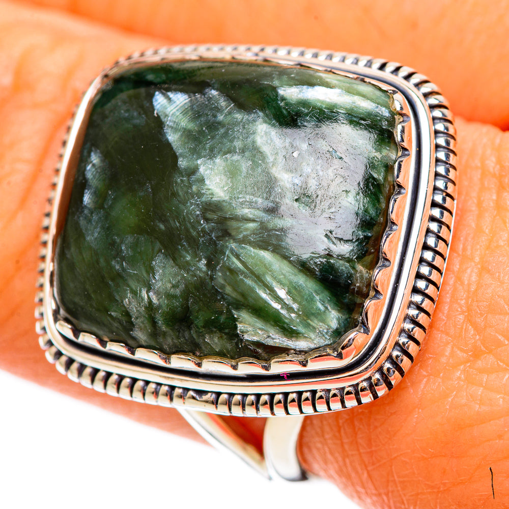 Seraphinite Rings handcrafted by Anasilvercos - RING108037