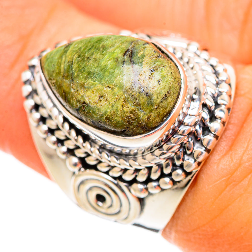Rainforest Jasper Rings handcrafted by Anasilvercos - RING108038