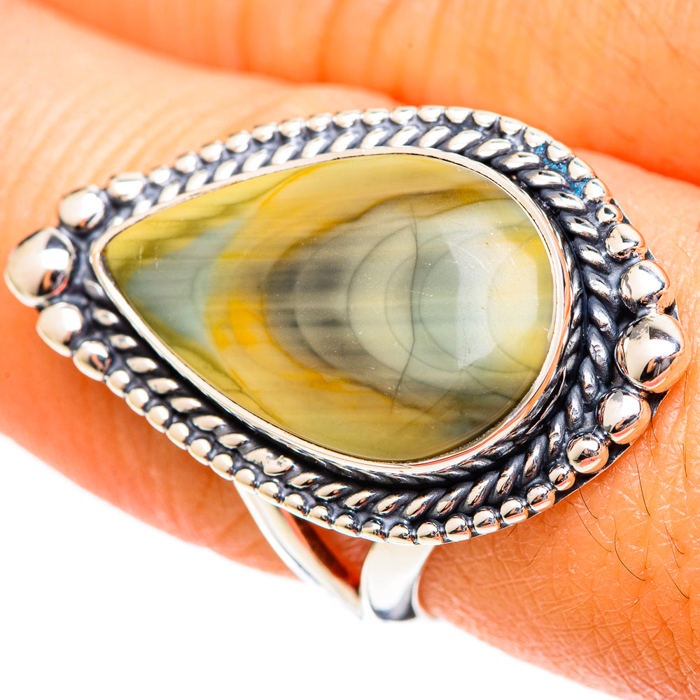 Polychrome Jasper Rings handcrafted by Anasilvercos - RING108039