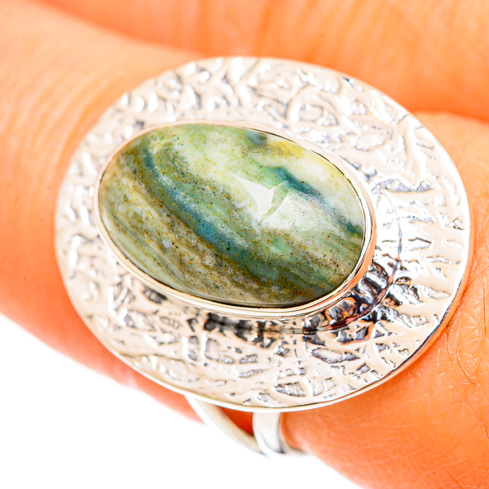 Ocean Jasper Rings handcrafted by Anasilvercos - RING108040