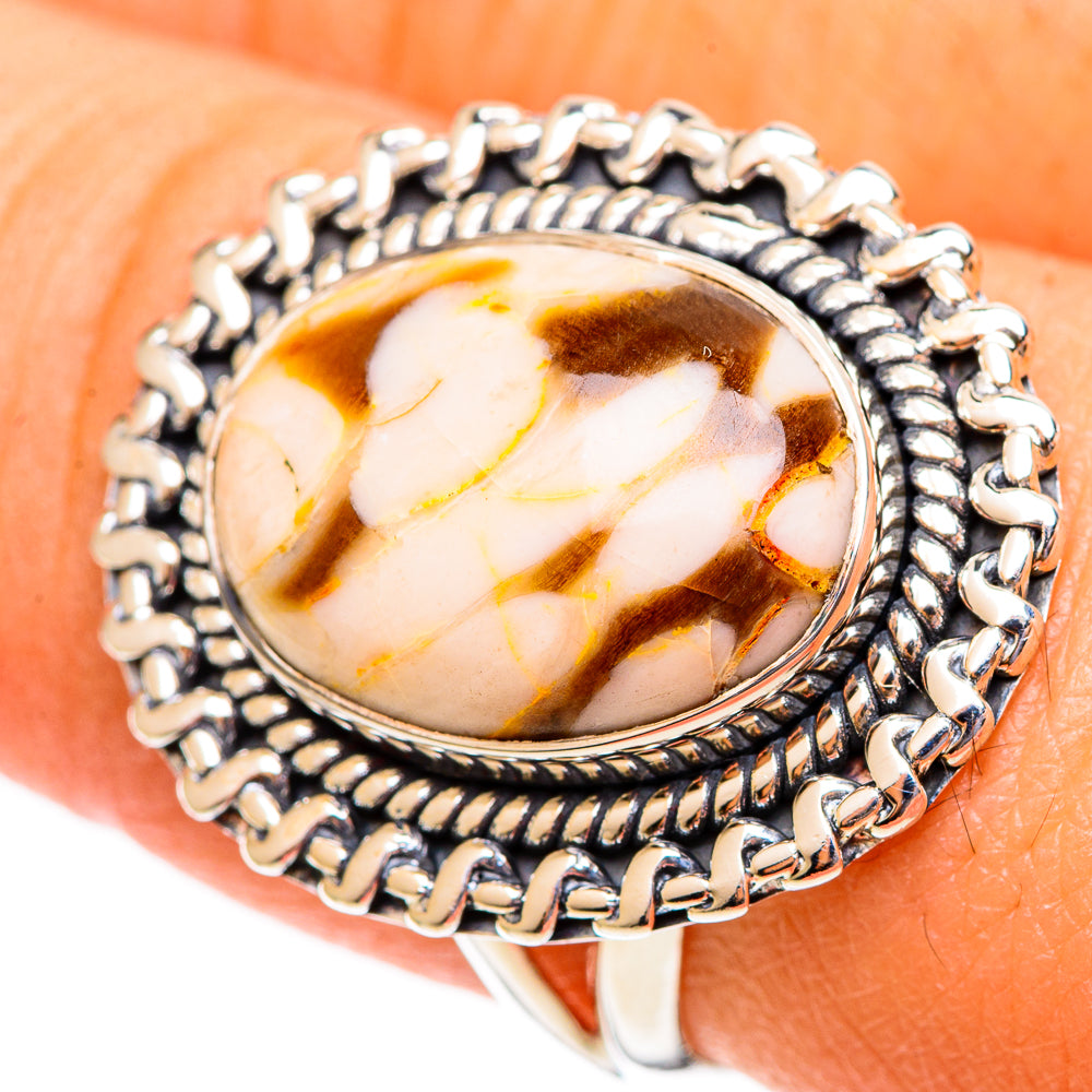 Peanut Wood Jasper Rings handcrafted by Anasilvercos - RING108041